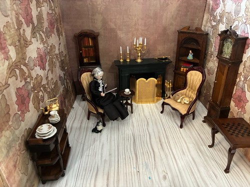 Vintage dollhouse living room - vintage,