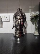 ×Silver Buddha Head Statue