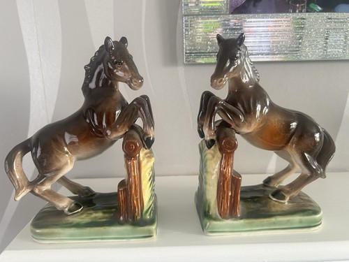 Vintage glossy glazed horse - vintage,