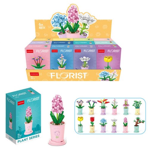 Flowers building blocks brick - flowers,