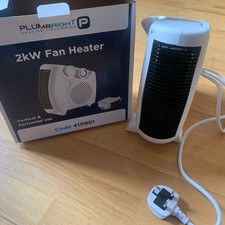 PLUMBRIGHT Portable Electric Fan Heater 2kw Warm/Hot Settings *New & Boxed*