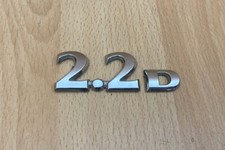 "2.2 D" CHROME BOOT BADGE / TRUNK LID - Jaguar X-Type 2005-2010