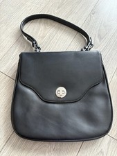 L Credi Genuine Black Leather