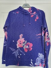 Joules Blue Floral Hoodie - Size 14