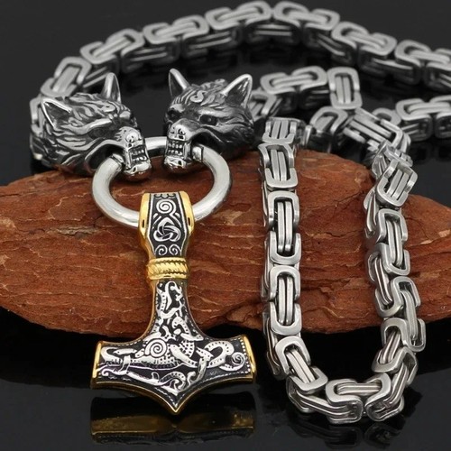 Viking thor hammer necklace - thor's,