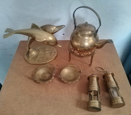 Vintage job lot brass - job,