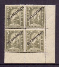 MALTA 1922 GV 2/6 SELF GOVT. SG112 MH/MNH CORNER BLOCK OF 4 CAT £128