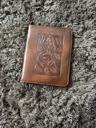 Vintage 1957 tooled leather - vintage,