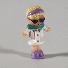 Polly Pocket Racy Roadster Figure 1994 Bluebird Blonde Hair Purple Shoes