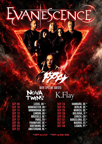 Evanescence 2026 tour poster - evanescence,