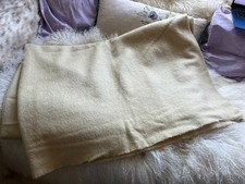 Antique Buttermilk Yellow Wool Blanket 62" X 88"