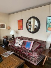 INDUSTRIAL STYLE VINTAGE METAL CIRCULAR WALL MIRROR - 103cm Diameter