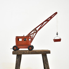 Antique Vintage Vintage Metal Toy Crane by Joustra