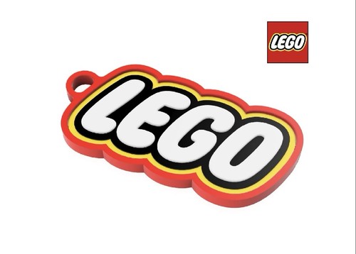 Lego red logo keychain - logo, keychain,