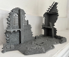 28mm Damaged Factory Warehouse Wargaming Industrial Farm Building Terrain Ruins