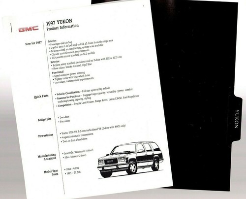 1997 gmc truck yukon - press, kit