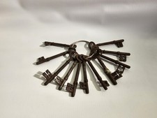 eleven old iron keys - vintage