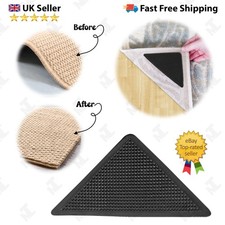 Non Slip Rug Grippers Anti Curl Carpet Mat Stopper Washable Floor Corner Pads