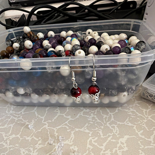 Handmade red tiger eye bead