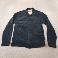 Pretty Green Mens Jacket Medium Blue Field Reed Cord Overshirt Lennon Mods Ska