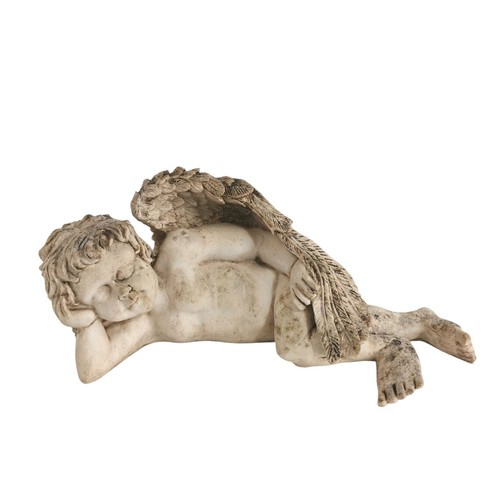 Cherub garden ornament resin - garden,