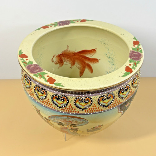 Oriental bowl planter 8 - bowl, 10"