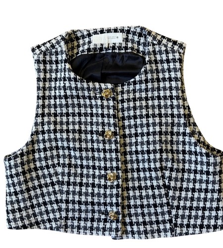 Zara y2k tweed houndstooth - tweed,