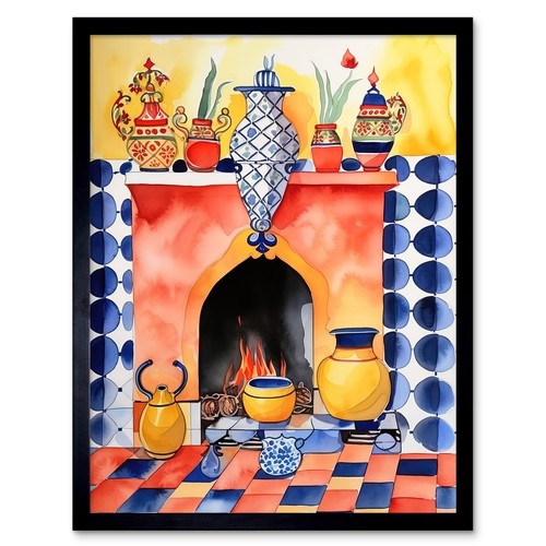 Kitchen hearth fireplace - kitchen,