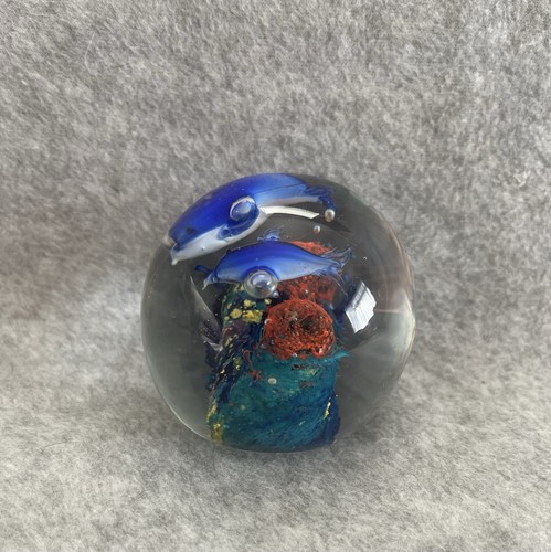 Art glass paperweight - art,