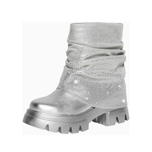 Silver metallic rhinestone - metallic,