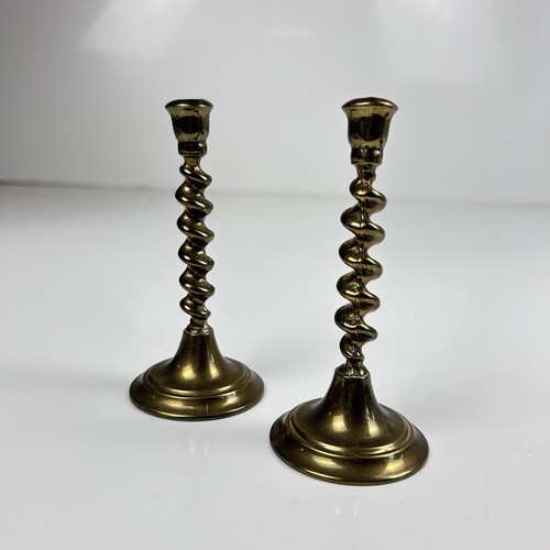 Pair vintage small brass - pair, of