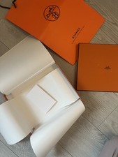 Orange HERMES Box Empty Shoe Gift box with gift bag read des 
