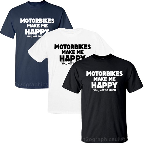 Motorbikes make happy mens - motorbikes,