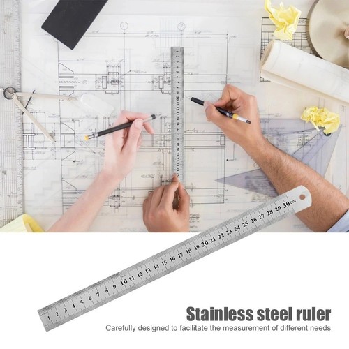 Metal stainless steel ruler - metal,