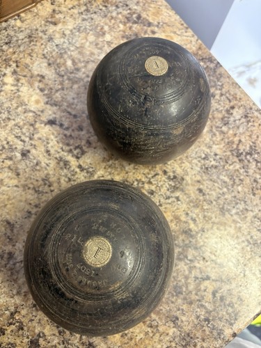 Vintage pair wooden lawn - of,