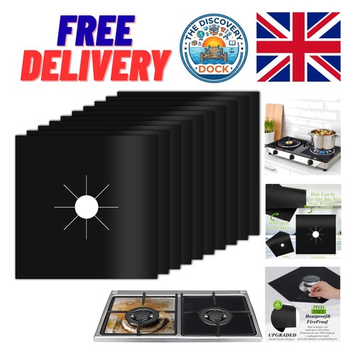 Classic black gas hob covers - black,
