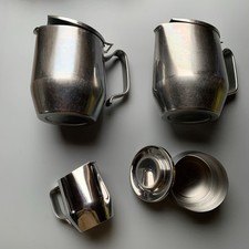 Vintage Alfra Alessi Stainless Steel Tea Coffee Set Pot Jug Bowl