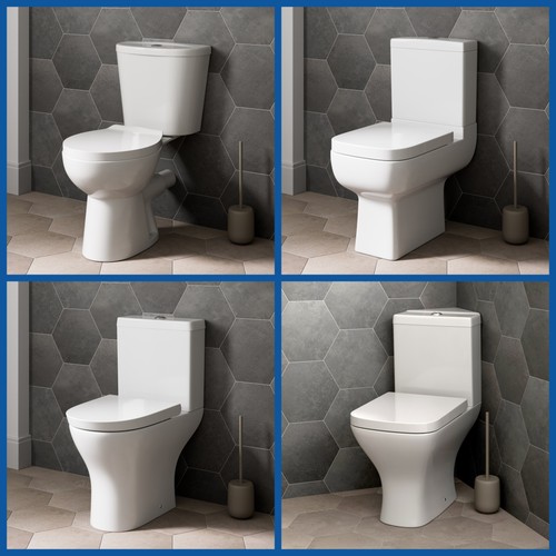 Close coupled bathroom toilet - coupled,