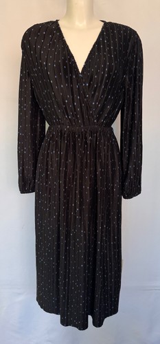 Monsoon pleated black dress - pleated,