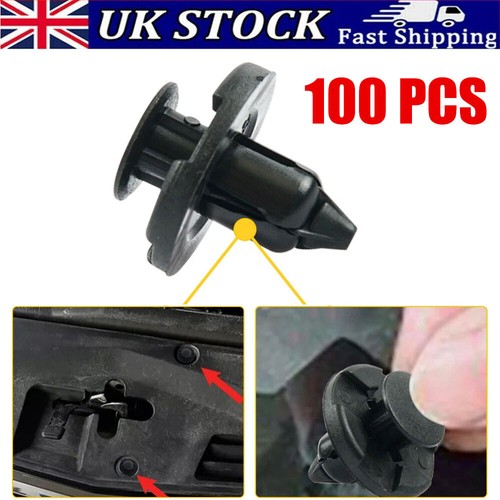 100x 8mm plastic rivet trim - plastic,