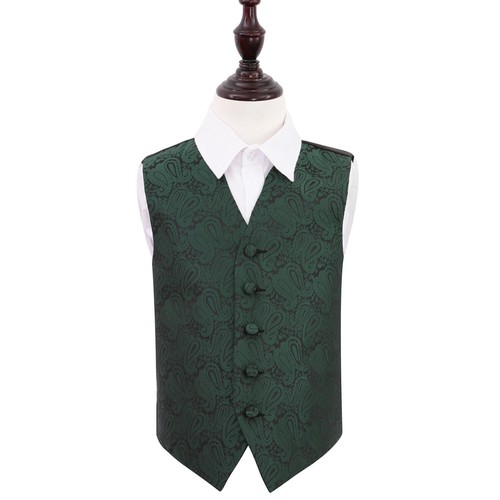 Emerald green waistcoat woven - green,