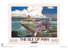 ISLE OF MAN MANX CAT RETRO ART