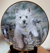 WESTIES Plate by Paul Doyle - 'Hitching a Ride' 8.25" (21cm) Danbury Mint