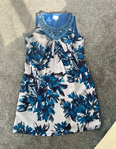 Kaliko blue grey - grey, floral