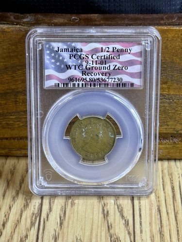1966 jamaica half penny - penny, pcgs