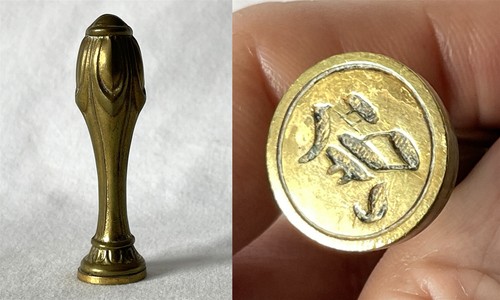 Vintage sealing wax stamp - wax,