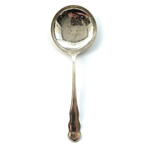 Antique silver ladle co s - antique,