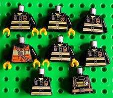 LEGO City Firefighter Fireman Uniform Minifigure Torso Bundle Spare 973pb0300c01