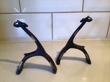 VINTAGE KITSCH - WALTER BOSSE STYLE - PAIR OF LEAPING GAZELLES -MODERNIST FIGURE
