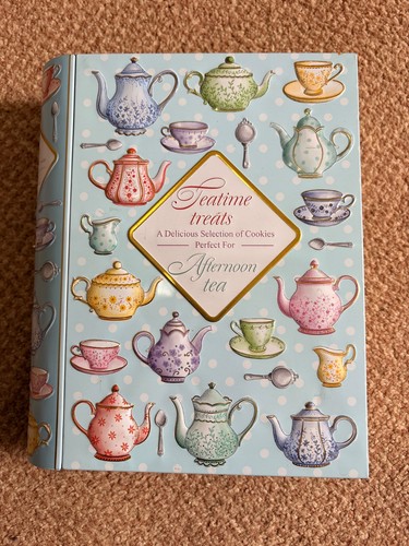 Novelty book shape biscuit - book, tin